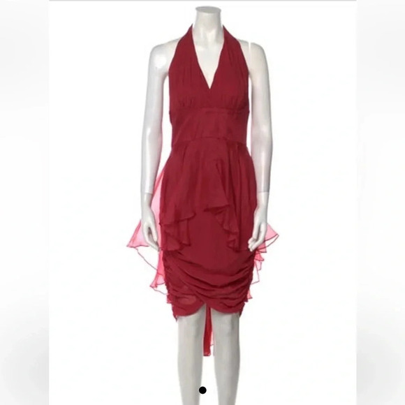 Badgley Mischka collection Absolutely gorgeous silk dress size 4 - Picture 1 of 13